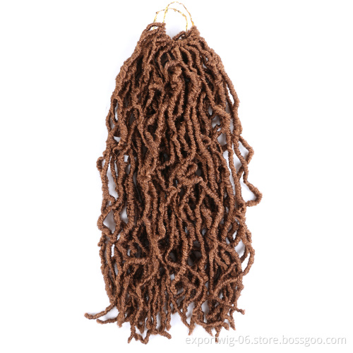 Wholesale Afro Synthetic New locs 18 14 24 36 inches Crochet New Faux Locs Synthetic Hair  Locs With Wrapping Hair Curly Tips